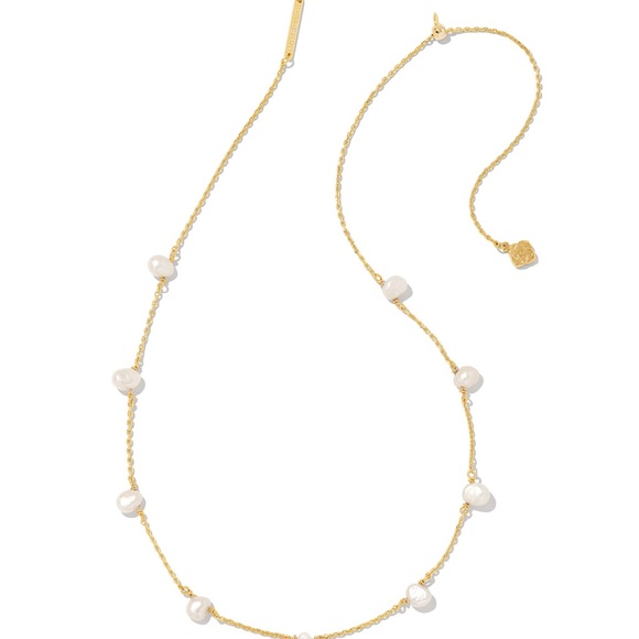 Kendra Scott Jewelry - Leighton Gold Pearl Strand Necklace in Freshwater Cultured Pearl NWOT